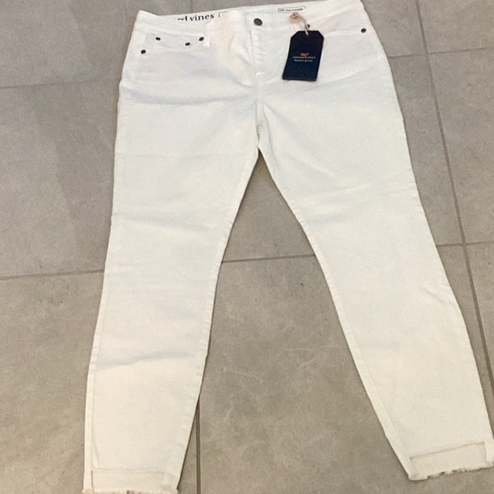 NWT Vineyard Vines White Skinny Jeans size 14